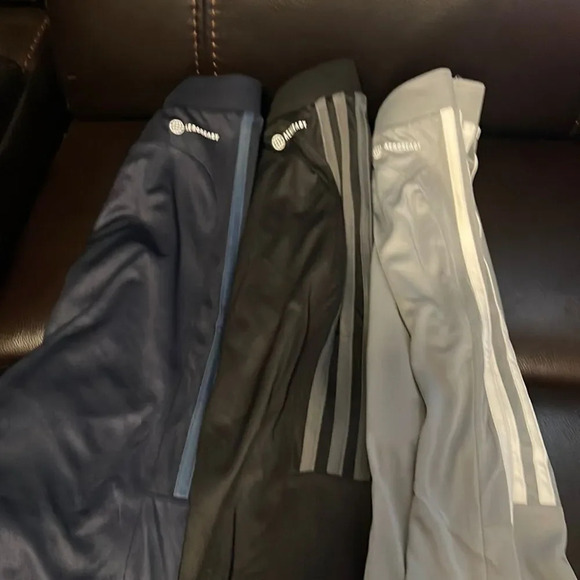 ADIDAS Men's 3-Stripe Logo 2-Zipper Pocket Shorts 3 Pair Black Blue Gray… - Picture 1 of 14